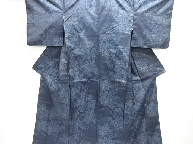 花車模様織出し本場泥大島紬着物